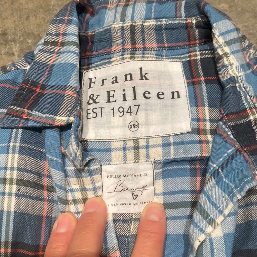 Frank and Eileen xxs Barry plaid shirt, Italian cotton